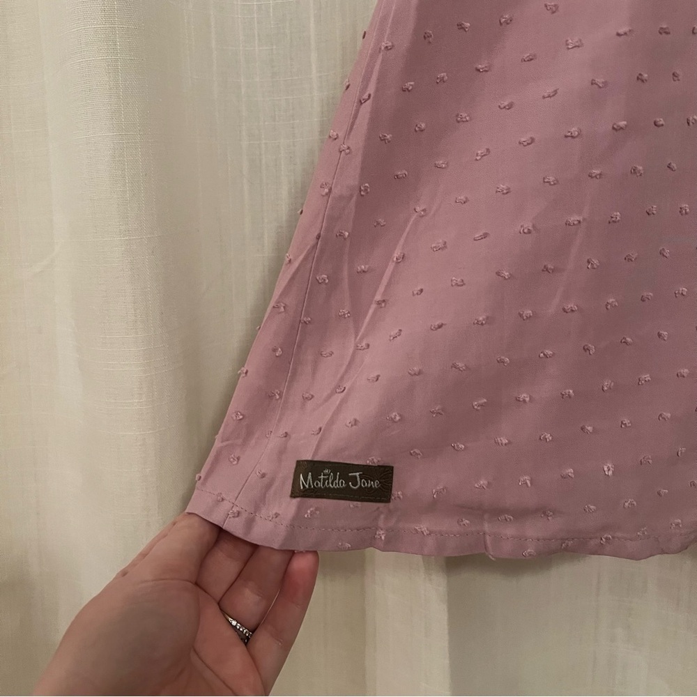 NWT Matilda Jane Turn On The Charm Dress Size L Mauve Pink Purple Boho - Picture 14 of 14